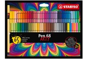 Kirjoitus- ja piirustustarvikkeet - STABILO - Pen 68 ARTY cardboard wallet of 65 colors - 204074