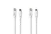 Antennikaapelit/-liittimet - Nedis CSGL4500WT15 coaxial cable - CSGL4500WT15