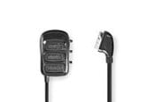 Näyttökaapeli - Nedis SCART Switchbox | SCART Male | 3x SCART Female | Nickel Plated - CVGB31835BK05