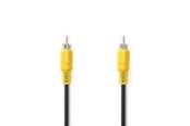 Näyttökaapeli - Nedis Composite Video Cable | Nickel Plated | 480p | 5.00 m | Round | PVC | Black - CVGL24100BK50