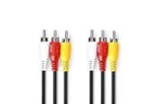 Näyttökaapeli - Nedis Composite Video Cable | Nickel Plated | 480p | 1.50 m | Round | PVC | Black - CVGL24300BK15