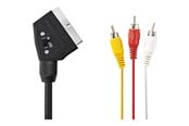 Näyttökaapeli - Nedis video / audio cable - composite video / audio - 1 m - CVGP31130BK10