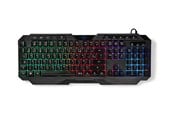 Näppäimistöt - Nedis - keyboard - wired gaming - AZERTY - French - black - Pelinäppäimistö - Ranskalainen - Musta - GKBD110BKFR