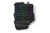 Näppäimistöt - Nedis - keyboard - wired single-handed gaming - black - Pelinäppäimistö - Musta - GKBDS110BK
