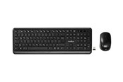 Näppäimistöt - Nedis - keyboard and mouse set - QWERTZ - German - black Input Device - Näppäimistö ja Hiirisetti - Saksa - Musta - KBMCW100BKDE