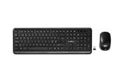 Näppäimistöt - Nedis - keyboard and mouse set - QWERTY - Nordic - black - Näppäimistö ja Hiirisetti - Pohjoismainen - Musta - KBMCW100BKND