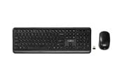Näppäimistöt - Nedis - keyboard and mouse set - QWERTY - US - black - Näppäimistö ja Hiirisetti - Englanti (US) - Musta - KBMCW100BKUS