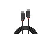Näyttökaapeli - Lindy Black DisplayPort 1.2 Cable - 2m - 36492