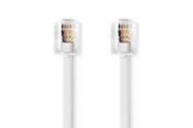 Verkkokaapelit - Nedis Telecom Cable | RJ11 Male | RJ11 Male | 5.00 m - Valkoinen - TCGL90200WT50