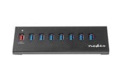 USB hub - Nedis UHUBUP3810BK - hub - 8 ports USB hub - 8 satamat - USB 3.2 - Musta - UHUBUP3810BK