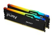 RAM - Kingston FURY Beast RGB DDR5-6000 - 64GB - CL36 - Dual Channel (2 pcs) - AMD EXPO - Musta RGB - KF560C36BBE2AK2-64