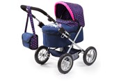 Nuket, pehmolelut ja oheistarvikkeet - Bayer Design Doll's Pram Trendy - Dark Blue - 13054AA