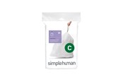 Siivous - Simplehuman Koodi C mittatilaustyönä tehdyt roskapussit, 20 kpl, valkoinen - CW0162