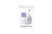 Siivous - Simplehuman Koodi D mittatilaustyönä tehdyt roskapussit, 20 kpl, valkoinen - CW0163