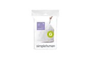 Siivous - Simplehuman Koodi G mittatilaustyönä tehdyt roskapussit, 20 kpl, valkoinen - CW0166