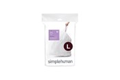 Siivous - Simplehuman Koodi L mittatilaustyönä tehdyt roskapussit, 20 kpl, valkoinen - CW0405