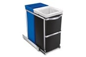 Jätteiden lajittelu - Simplehuman 35L (20/15) ulosvedettävä kierrätyssäiliö, raskaan käytön teräsrunko - CW1016
