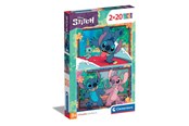 Palapelit - Clementoni Jigsaw Puzzle Super Color Disney Stitch 2x20pcs. Lattia - 24809