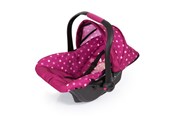 Nuket, pehmolelut ja oheistarvikkeet - Bayer Design Deluxe Car Seat with Canopy for Dolls - Rose w/ dots - 67967AA