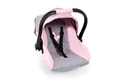 Nuket, pehmolelut ja oheistarvikkeet - Bayer Design Deluxe Car Seat with Canopy for Dolls  - Grey/Pink (67933AA) - 67933AA