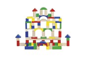 Rakennussarjat - Goki Wooden Building Blocks 100 pcs - 58669