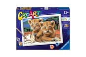 Luovat leikit - Ravensburger CreArt Painting by Numbers - Little Lion Cubs - 236169