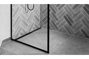 Suihkuseinät, suihkukaapit ja tarvikkeet - Unidrain GlassLine shower screen, Transparent with black frame, 800 mm - 5117.0800