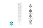 Smart Home - Älykoti - Nedis SmartLife Socket Wi-Fim Hybrid (CEE 7/7) / USB-A / USB-C 16 A 3680 W 2 m White - WIFIP313FWT