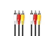 Näyttökaapeli - Nedis CVGL24300BK20 composite video cable - CVGL24300BK20