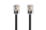 Puhelinkaapelit - Nedis TCGB90100BK20 telephone cable - TCGB90100BK20