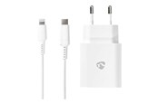Puhelin - Adapterit & Laturit - Nedis power adapter - 24 pin USB-C - 20 Watt - WCPDL20W112WT