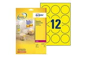 Paperit, valokuvapaperit ja tarrat - Avery L7670Y - round labels - 300 label(s) - 63.5 mm round - L7670Y-25