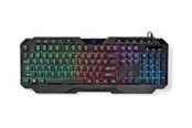 Näppäimistöt - Nedis - keyboard - QWERTY - US - black Input Device - Pelinäppäimistö - Englanti (US) - Musta - GKBD110BKUS