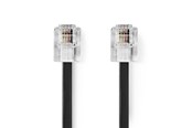 Puhelinkaapelit - Nedis TCGL90200BK20 telephone cable - TCGL90200BK20