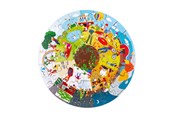 Palapelit - Bigjigs Wooden Seasons Floor Puzzle Round 50 pcs. Puu - 33003