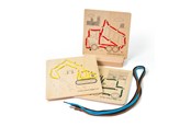 Palapelit - Bigjigs Wooden Puzzle by Numbers - Construction 8 pieces. Puu - 34049