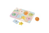 Vauva- ja taaperolelut - Classic World Wooden Nipple Puzzle Shapes 8pcs. - 40063