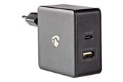 Puhelin - Adapterit & Laturit - Nedis power adapter - USB 24 pin USB-C - 45 Watt - WCPD45W100BK