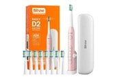Sähköhammasharjat - Bitvae Sähköhammasharja Sonic toothbrush with tips set holder and case D2 (pink) - D2Pink+holder+case