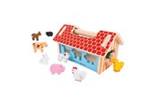 Vauva- ja taaperolelut - Bigjigs Wooden Farm Shape Sorting Box - BB108