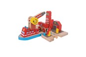 Puulelut - Bigjigs Wooden Rails - Fire Station - BJT261