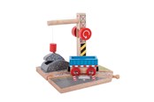 Puulelut - Bigjigs Wooden Rails - Gravel Crane - BJT253