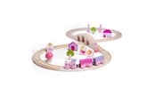 Puulelut - Bigjigs Wooden Train Set - Pink 40pcs. - BJT022