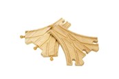 Puulelut - Bigjigs Wooden Rails - 3-way Split 2 pcs. - BJT103