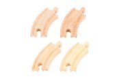 Puulelut - Bigjigs Wooden Rails - Short Bends 4 pcs. - BJT110