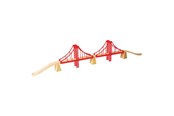 Puulelut - Bigjigs Wooden Rails - Double Suspension Bridge 7 pieces. - BJT136