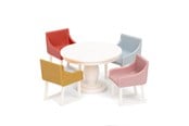 Nuket, pehmolelut ja oheistarvikkeet - Lundby basic dining room set - 18027