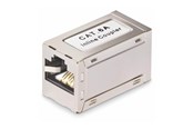Verkkokaapelit - StarTech.com Shielded RJ45 Coupler Inline Cat6a Coupler F/F - network coupler - silver - Hopea - IN-CAT6A-COUPLER-S1
