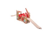 Puulelut - Bigjigs Wooden Rails Double Lift Bridge Graffiti - BJT371
