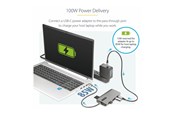 Telakointiasemat - StarTech.com USB-C Triple-Monitor Multiport Adapter - Triple 4K - 100W - 154B-USBC-MULTIPORT